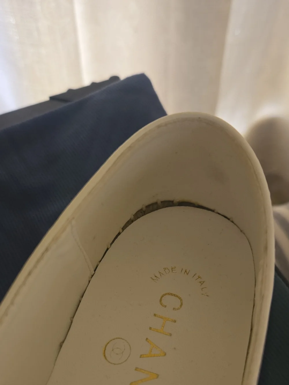 👡White And Beige Slip Loafers - Picture 5 of 5